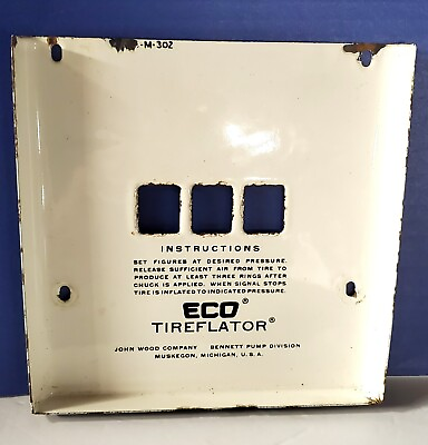 #ad #ad ECO Air Meter Tireflator Porcelain Face Plate Original Part B $88.00