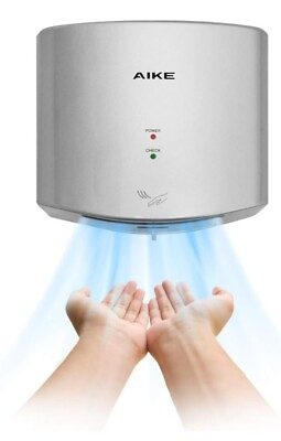 #ad 1400w air wipe Hand Dryer aike 110v Compact Silver with 2 Pin Plug Model Ak2630 $74.00