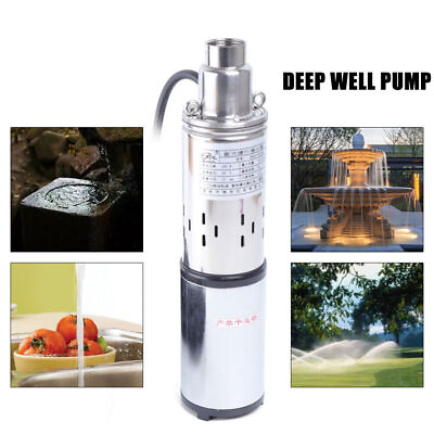 #ad 48V Solar Power Deep Well Water Pump Submersible Deep Well Pump 280W 16L min USA $62.01