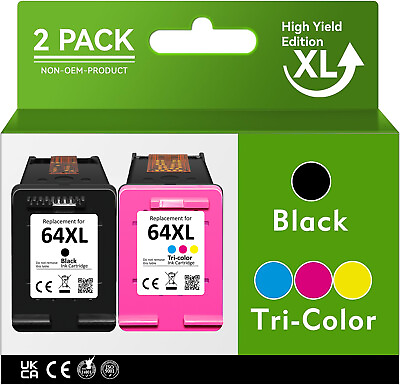 #ad 64 XL Ink Cartridges for HP 64 Envy photo 7855 7155 7858 6255 7800 7164 6255 lot $22.59