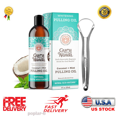 #ad #ad Gurunanda Oil Pulling 8 Fl.Oz with Coconut Oil and Peppermint Oil for Oral US $16.95