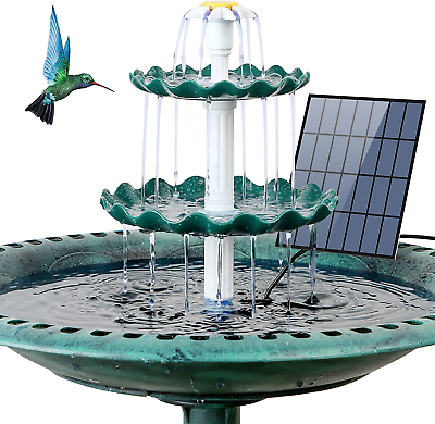 #ad Solar Powered Bird Bath Fountain.Bird Bath with 3.5W Solar Water Pump.Removable $42.69