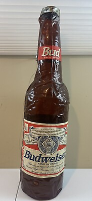#ad 80s Budweiser Blow Up Beer Bottle Brewery Advertising 30 Inches $29.99