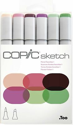 #ad COPIC Sketch Markers Assorted Color Series of 6 Markers Dual Tipped NEW $16.95