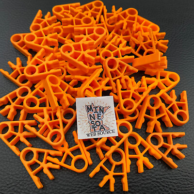 #ad 50 Knex Orange Connectors 2 Position Standard K#x27;nex Rare Parts Lot $10.95