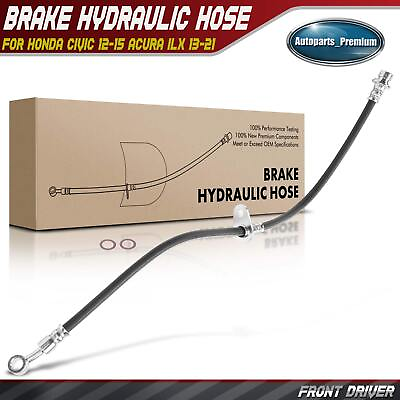 #ad Front Left LH Brake Hydraulic Hose for Acura ILX 13 21 Honda Civic 12 15 L4 2.4L $13.49