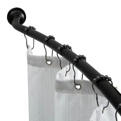 #ad Curved Shower Rod in Matte Black $20.16
