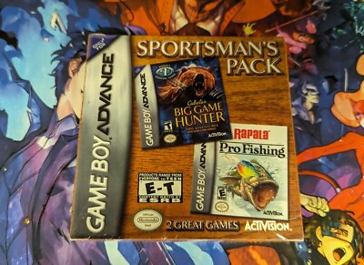 #ad Sportsman Pack Gameboy Advance Big Game Hunter amp; Pro Fishing Brand New Sealed $39.99