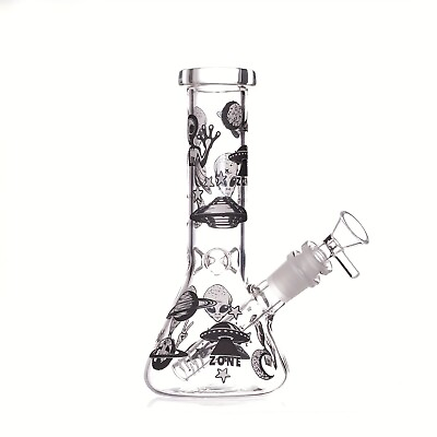 #ad 8 inch Glass Bong Hookah Water Pipe Smoking Beaker Bubbler Shisha Bongs Bowl $9.99