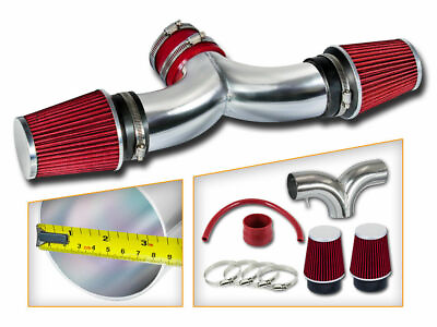 #ad Dual AIR INTAKE Kit Twin RED CONE FILTER FOR 99 04 Grand Cherokee 4.7L $71.99