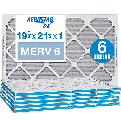 #ad Aerostar 19 7 8 x 21 1 2x1 MERV 6 Pleated Air Filter AC Furnace Air Filter 6 $31.92