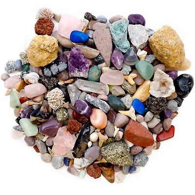 #ad Rock amp; Mineral Collection Activity Kit 200Pcs w Geodes arrowhead for kids $19.97