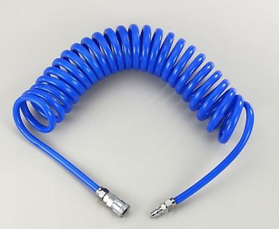 #ad Premium 3 8quot; x 25#x27; Air Compressor Coil Hose Coiled Polyurethane With Swivel Ends $31.99