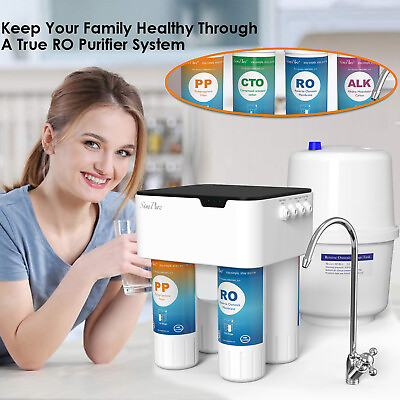#ad 5 Stage Alkaline Reverse Osmosis Drinking Water Filter RO Water Purifier System $99.99