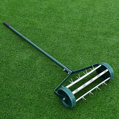 #ad Rolling Garden Lawn Aerator Roller Home Grass Steel Handle $45.49