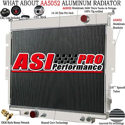 #ad Aluminum Radiator For 1983 1996 Ford F 250 F350 F59 6.9L 7.3L V8 Diesel CC1165 $199.00