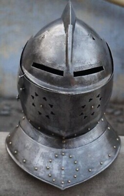#ad Medieval Knight X Mas 18Ga Sca Larp Tournament Close Armor Helmet Replica Gift $180.18