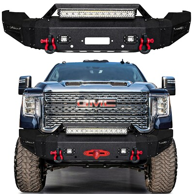 #ad Vijay For 2020 2023 GMC Sierra 2500 3500 Steel Front Bumper with Lights $869.99