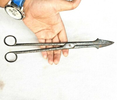 #ad 1800s Old Vintage Antique Iron Rare Silver Coated Bullet Extracting Medical Tool $216.75