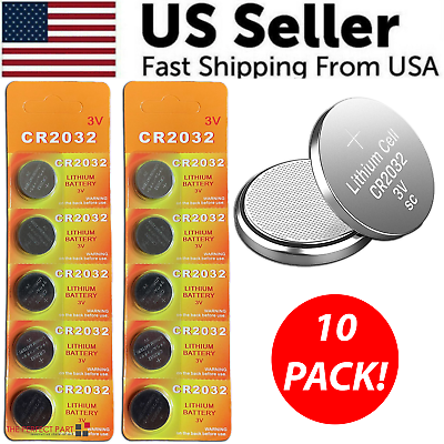 #ad 10 x LITHIUM BATTERY 3V CR2032 CR 2032 BR2032 DL2032 Remote Button Cell Watch $3.89