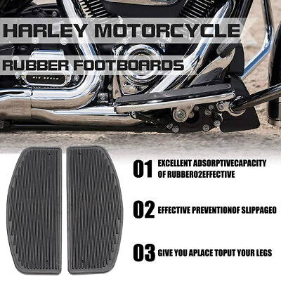 #ad Rubber Driver Insert Floorboard Footboards For Harley Davidson Touring Road King $38.99