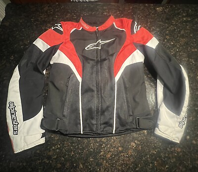 #ad Alpinestars Women’s Red White Black Stella T GP Plus R Air Motorcycle Jacket L $129.95