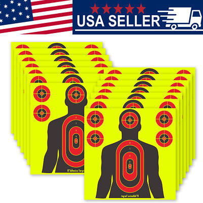 #ad 50 Pack 8inch Shooting Targets Splatter Gun Rifle Paper Target Practice Exercise $15.50