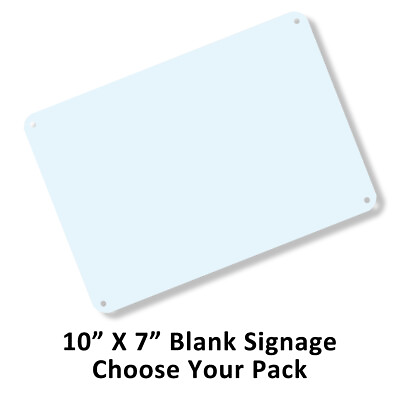#ad Simplee Signage 10”x7” Plastic Blank Signs for DIY Projects Choose Your Pack $10.95