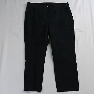 #ad Jag 8P Pull On Classic Fit Capri Black Stretch Denim Womens Jeans $13.99