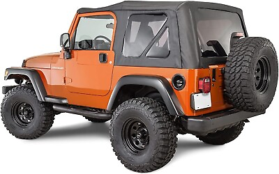 #ad Convertible Soft Top Roof Fits 1997 2006 Jeep Wrangler TJ No Upper Door Skins $178.88