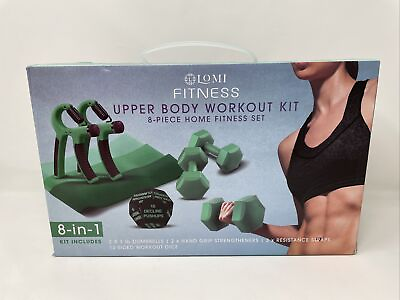 #ad Lomi Fitness Upper Body Workout Kit 8 Piece Home Fitness Set Emerald $40.95