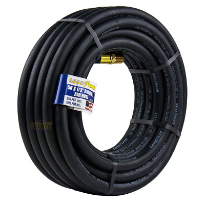 Goodyear 50#x27; ft. x 1 2quot; in. Rubber Air Hose 250 PSI Air Compressor Hose 12707 $74.95
