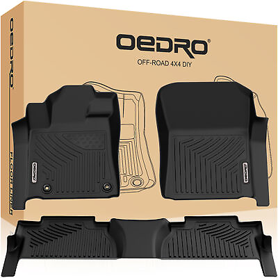 #ad OEDRO Floor Mat Liner 3D Mold TPE for 2014 2021 Toyota Tundra Double CrewMax Cab $69.99