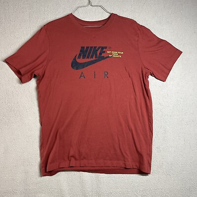 #ad Nike Air Shirt Mens Short Sleeve Maroon Medium T Shirt $9.00
