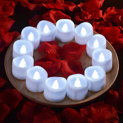 #ad 12Pcs Flicker LED Tea Light Timer Candles Flameless Wedding Party Decor Battery $13.99