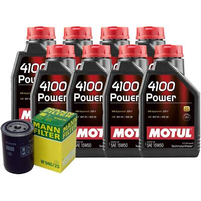 #ad Motul OEM Engine Oil Change Kit 15W 50 8 Liter POWER 4100 $88.95