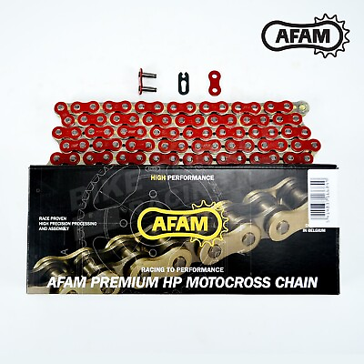 #ad Afam Red 520 Pitch 114 Link Chain fits Honda CRF250R 4 9 4T MX 2004 09 GBP 79.80