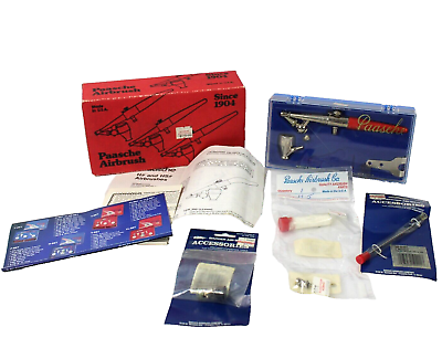 #ad Paasche Airbrush Kit Type H w Accessories Original Box Case w Manual Extras $49.95