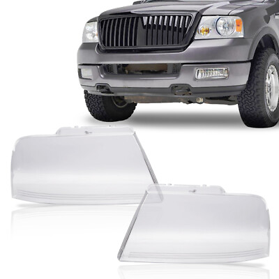 #ad Fit For 2004 2008 Ford F 150 F150 Left amp; Right Headlight Replacement Lens $34.03