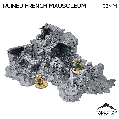 #ad Ruined French Mausoleum Country amp; King Fantasy Historical Ruins WWII $28.99
