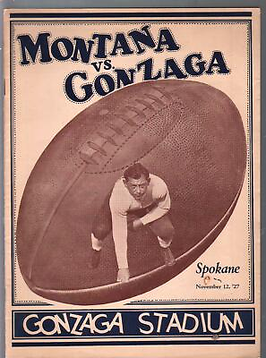 #ad Gonzaga vs Montana NCAA Football Program 11 12 1927 VG FN $225.00
