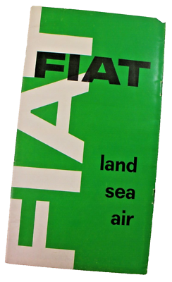 #ad 1962 Fiat Land Sea Air Fiat Factory Buying guide Educational Pamphlet $16.95