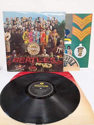 #ad Beatles Sgt Lonely Hearts Club Band Vinyl UK 1st Press Mono Record PMC7027 VG GBP 94.99
