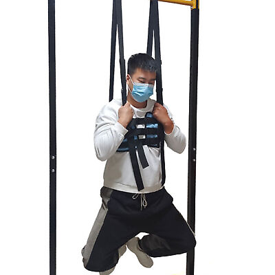 #ad Lumbar Traction Belt Spinal Decompression Harness Back Pain Relief Stretcher Cus $39.83