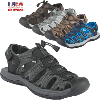 #ad Men#x27;s Hiking Adventurous Sandals Closed Toe Outdoor Beach Sport Fisherman Shoes $29.99