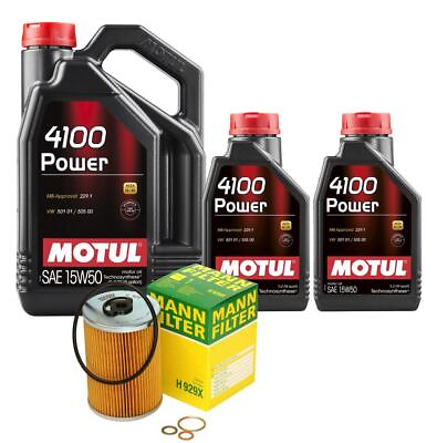 #ad Motul OEM Engine Oil Change Kit 15W 50 7 Liter Power 4100 $76.95