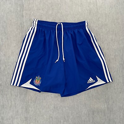 #ad VINTAGE Chivas De Guadalajara Shorts Adult XL Blue Adidas Soccer Football 2005 $39.96