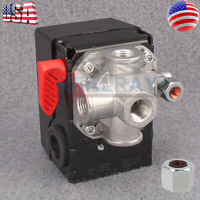 #ad For 5140112 24 Porter Cable Air Compressor Pressure Switch 175 145 PSI 4 Port $29.97