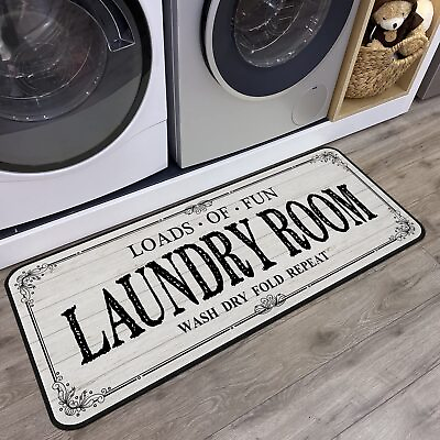 #ad #ad Laundry Room Rug Runner Non Slip Laundry Mats Mudroom Runner Farmhouse Kitche $28.34