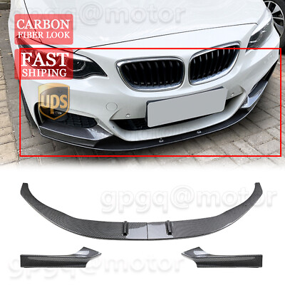 #ad For BMW F22 2 Series M Sport 2014 21 MP Style Carbon Front Bumper Lip Splitter $83.99